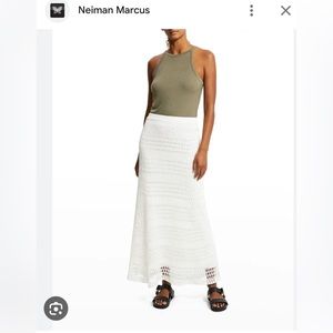white knit maxi skirt